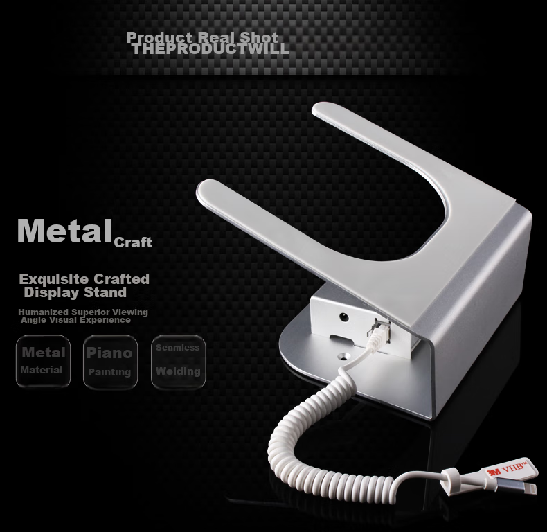LFang Tablet Anti-Theft Display Stand, Anti-Theft Alarm, Tablet Computer Anti-Theft Chain with Type-C Interface, Large 6