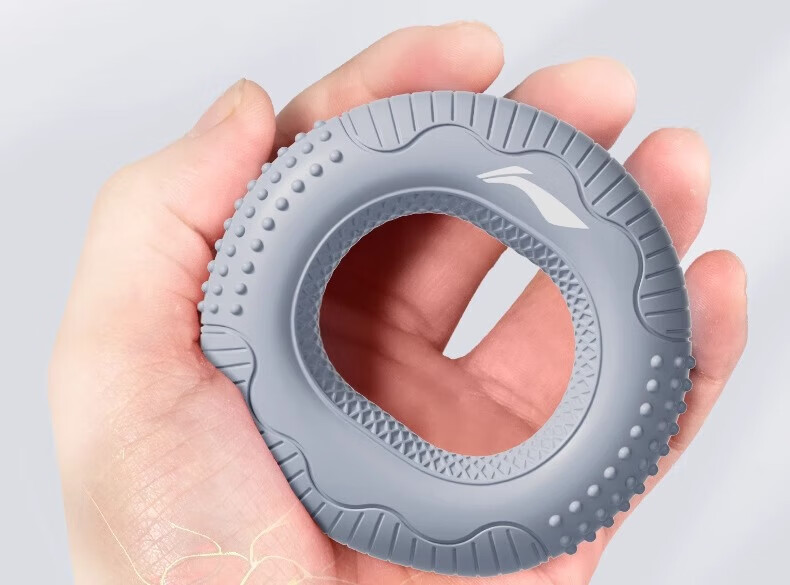 Li-Ning Hand Grip Strengthener, Silicone Hand Grip Ring for Men, Professional Hand Strength Training, Finger Rehabilitation Equipment, Arm Muscle Training Grip Ball, Black 5
