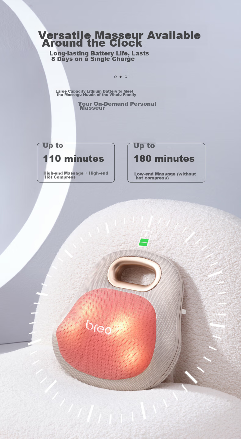 Breo Back2pro Waist Massager Back Cushion Seat Integrated Waist Back Hip Moxibustion Heat Massage Kneading Massager Sun Yingsha Edition Women's Day Gift 13