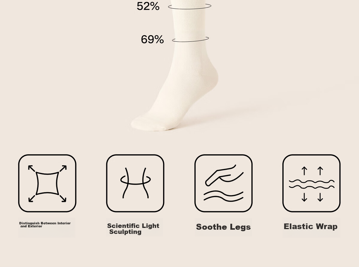 Mianzhuwu Knee-High Stockings for Women, Anti-Slip Thigh Slimming High Tube Socks for Autumn And Winter, 1 Pair 10