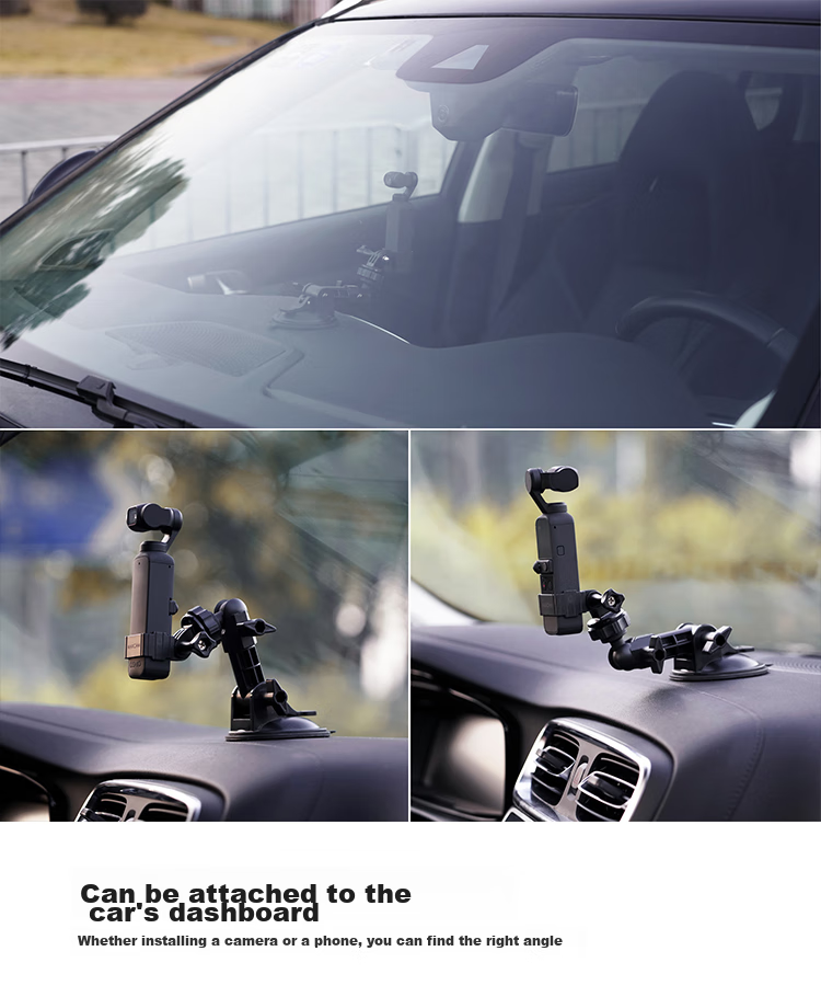 MAXCAM Compatible with DJI OSMO POCKET 2, 1 Pocket Camera Car Suction Cup Glass Mount, Car Phone Holder Accessory for Vehicle Photography 6