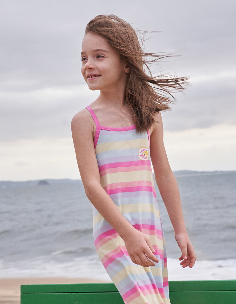 Aimer Kids Girls' Modal Camisole Nightgown for Spring And Summer, Class A Sleepwear AK144E531 Floral Gray 170 4