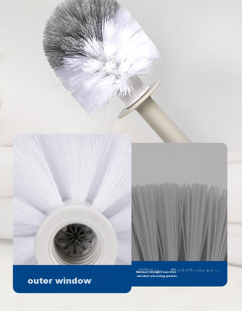 Bendi Extended Handle Toilet Brush Set, Bathroom Cleaning Brush, Toilet Cleaning Brush with No Dead Angles 9