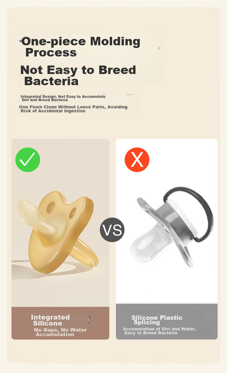 Goole Kids Baby Pacifier for 0-3 Months, Anti-Colic Silicone Nipple for Newborns And Infants, 2-Pack 8