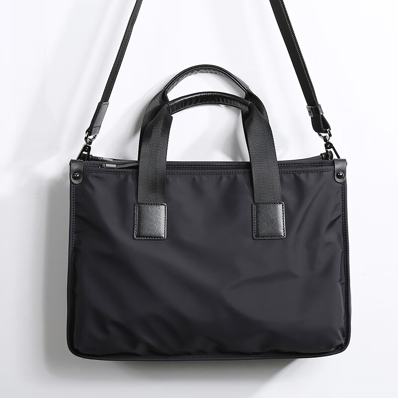 Pabojoe Men's Handbag, Briefcase, Business Laptop Bag, Canvas Work Bag, Shoulder Crossbody Bag, Qixi Gift