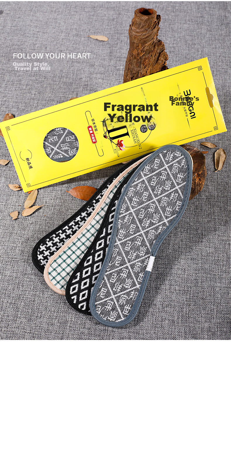 Bangnishijia 5 Pairs of Men's Insoles, Sweat-Absorbing, Fragrant, Odor-Eliminating, Breathable, Soft And Elastic, Antibacterial, Non-Stuffy, Summer Seaso 11