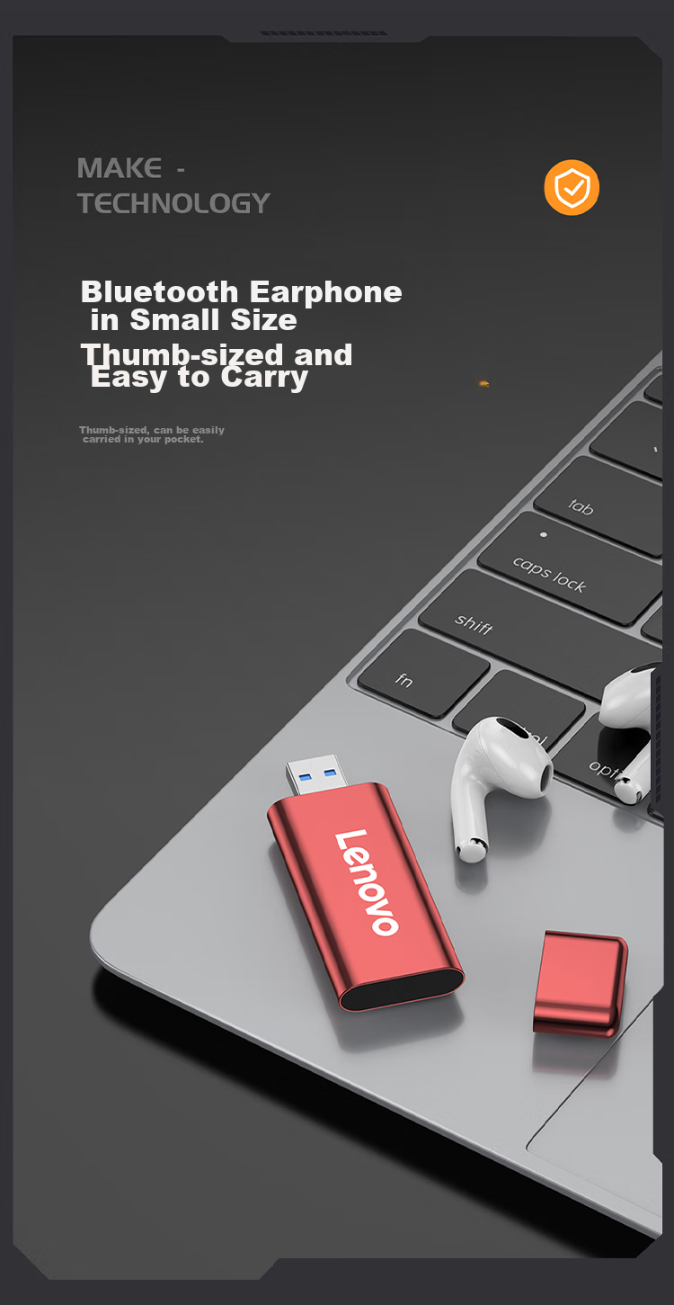 Lenovo 128GB Portable Solid State Drive (PSSD), USB3.1 Interface, ZX1Mini Series, Red 3