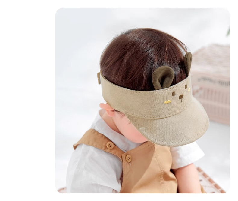 Niduoxiong Children's Sun Protection Hat, Visor Cap for Boys And Girls, Breathable Baby Hat, Sun Hat, UV Protectio 15