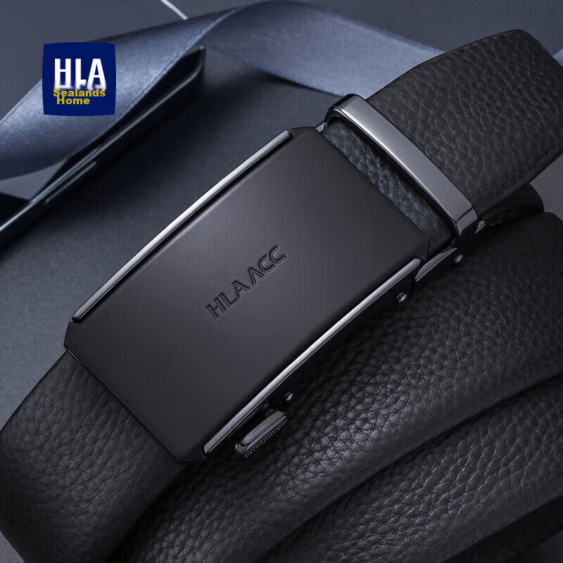 HLA Men's Belt, Top-Grain Leather, Automatic Buckle, Waistband, Practical Birthday Gift for Dad Or Husband, New Style