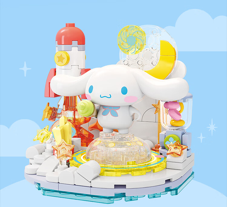 TOP TOY Sanrio Light and Shadow Dream Series Hello Kitty Night Light Building Blocks Girls New Year Gift 14