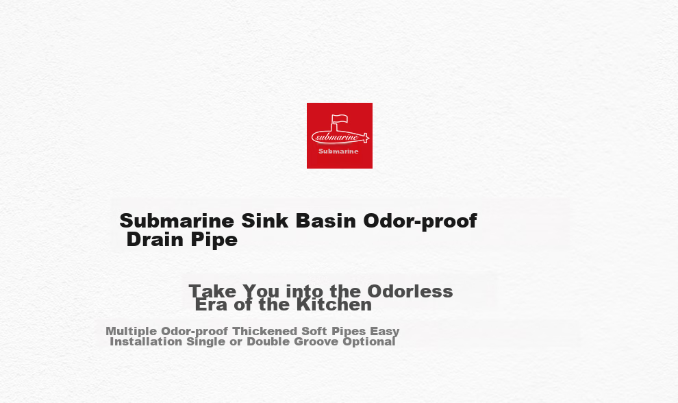 Submarine CSQ-2C Double Sink Drain Pipe with Anti-Odor And Space-Saving Features, ABS Material, Extended to 95 Cm 1