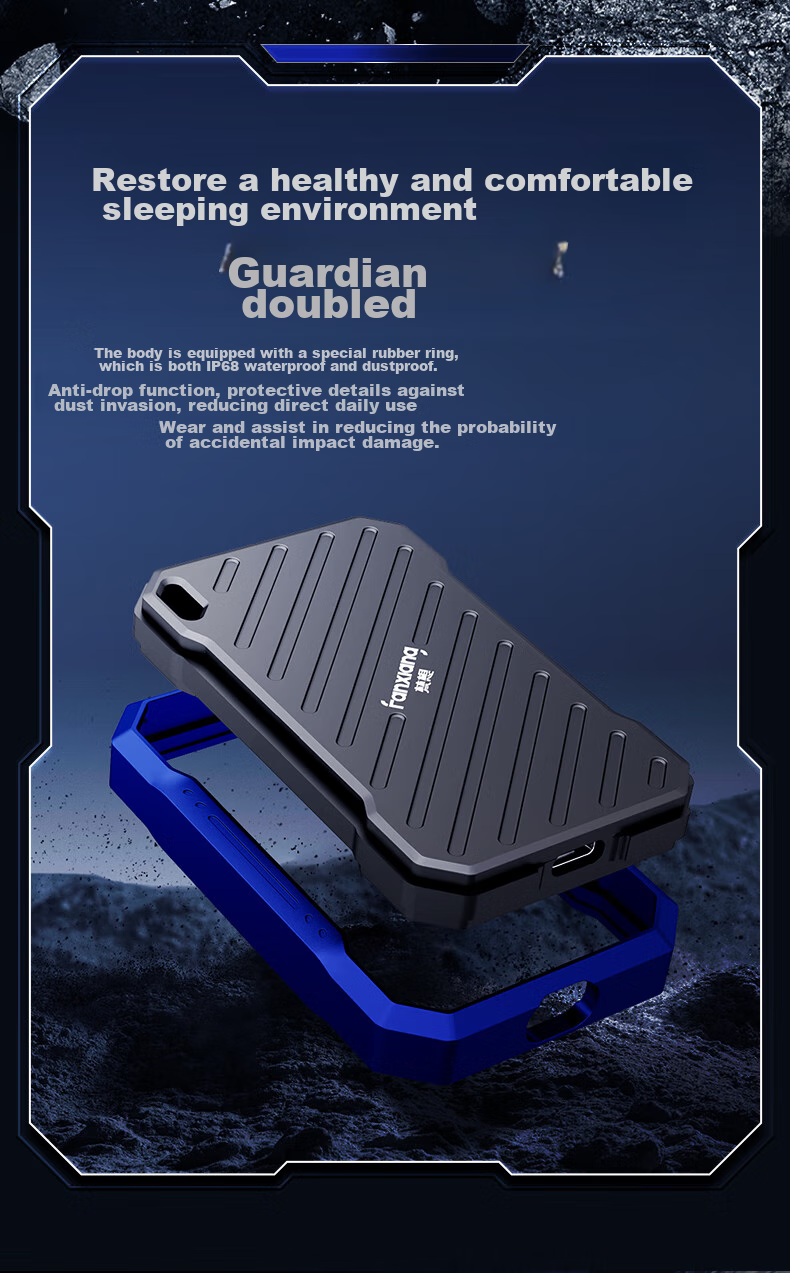 FANXIANG 1TB Portable Solid State Drive (PSSD), Type-C, Direct Connection for IPhone 16 Pro Max, IP68 Triple Protection, External Hard Drive for Computer PS2100 7
