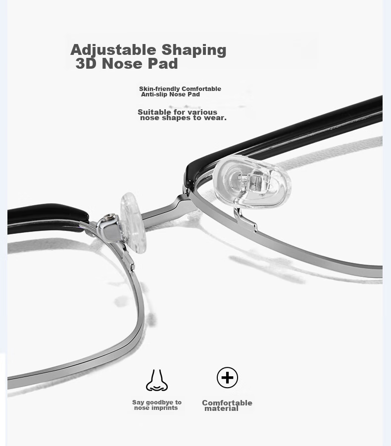 Jingbang Men's Prescription Glasses Blue Light Blocking Photochromic Fashion Transparent Browline Frame Eyewear S9615 14