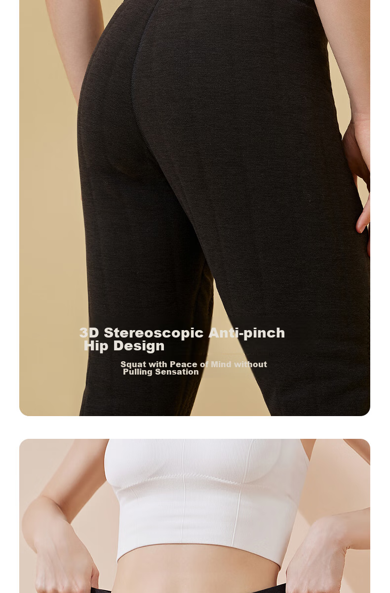 Hengyuanxiang Men's Thermal Pants [Winter New Arrival], Extra Thick Plus Size Merino Wool Pants, Slim Fit, Black, No Knee Protectio 10