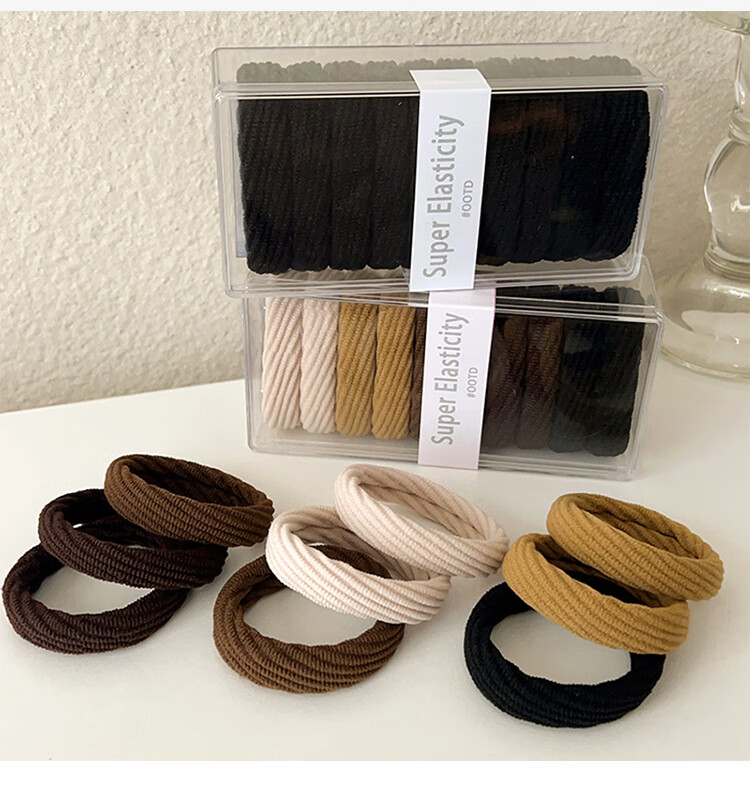 Yefili 10-Pack High Ponytail Hair Ties Durable Spiral Hair Bands Elastic Hair Ropes for Women and Students 7