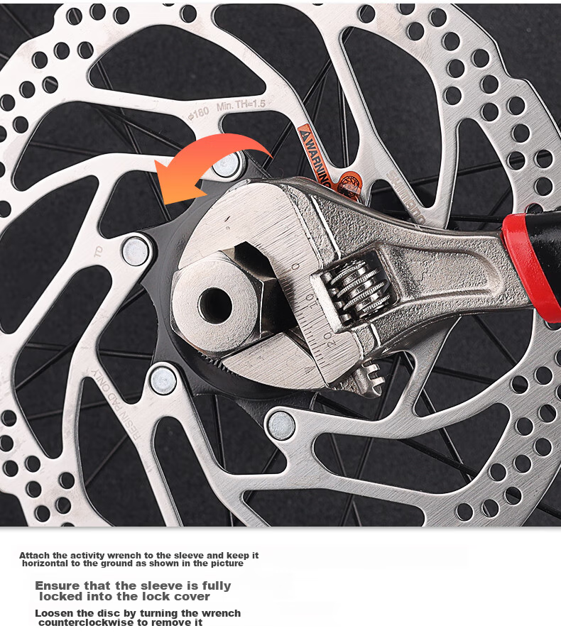 LEBYCLE Bicycle Inner Lock Disc Installation And Removal Socket, Mountain Road Inner Lock Brake Rotor Repair Lock Ring Disassembly Tool 6