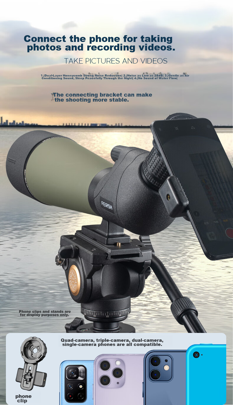 FEIRSH Monocular Telescope, High Definition, High Magnification, Large Aperture, Variable Magnification, Professional-Grade, Entry-Level, Low-Light Night Vision, Bird Watching, Moon Viewing, Target Shooting 17