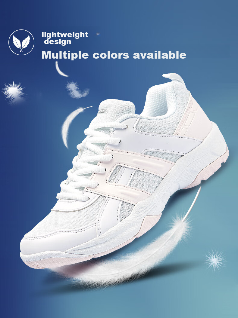 KAWASAKI Badminton Shoes for Women, Professional Competition Training, Wear-Resistant, Shock-Absorbing, Breathable Sports Shoes K-073D White And Pink 37 4