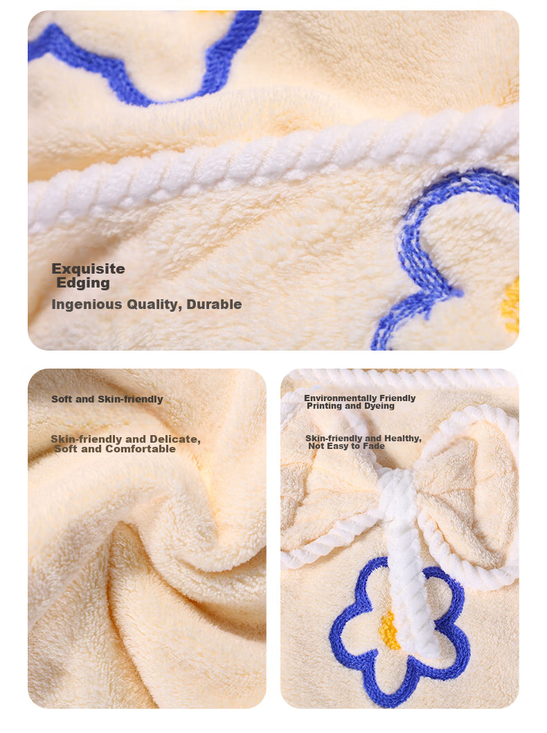 MINISO Wearable Bath Towel, Bathrobe, New Style for Women And Adults, Home Use, Absorbent Wrap Towel, Beige 16