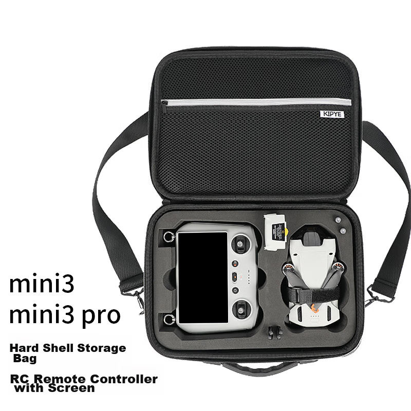 Qiye Storage Bag, Shoulder Case, Backpack, Hard Shell, Crush-Resistant, Suitable for DJI Mavic Mini 3 Pro Drone Accessories, with Screen Remote Control Version Protective Case, Mini 3 Pro
