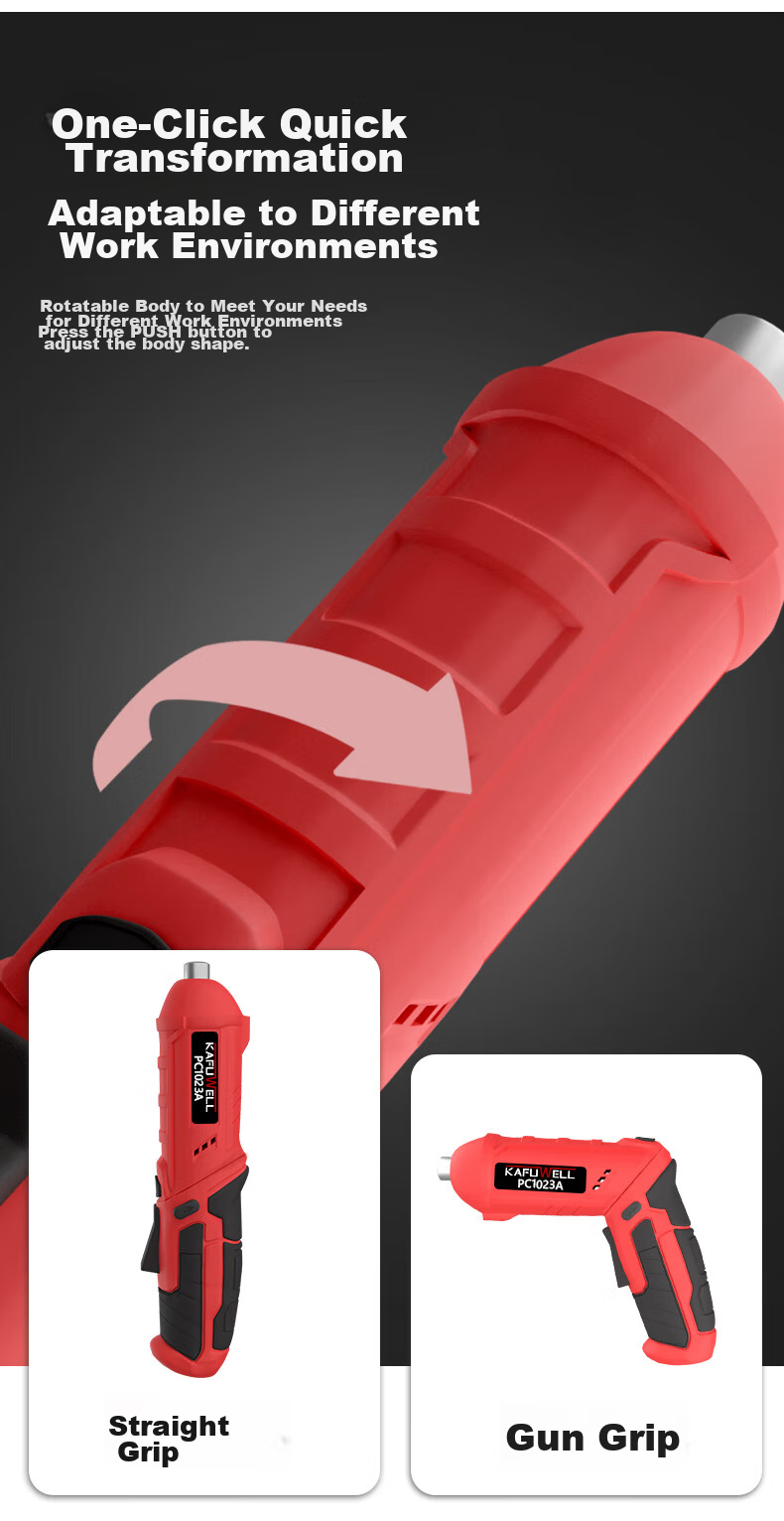 Kafuweier 3.7V Electric Screwdriver Set, Household Mini Electric Screwdriver, 4PCS P5032 3