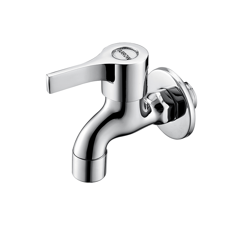 ARROW Thickened Brass Faucet for Bathroom, Balcony, Mop Sink, 1/2 Inch Diameter, Single Cold Water Quick-Open Tap for Home Use