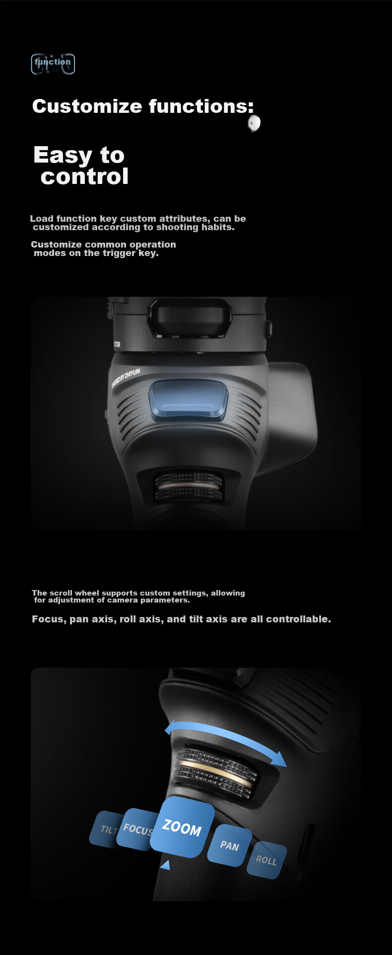 Zhiyun WEEBILL 3S Camera Stabilizer Handheld Gimbal, Anti-Shake Professional Handheld Shooting for Commercial Use, 3kg Load Capacity, DSLR And Mirrorless Camera Gimbal Kit 13