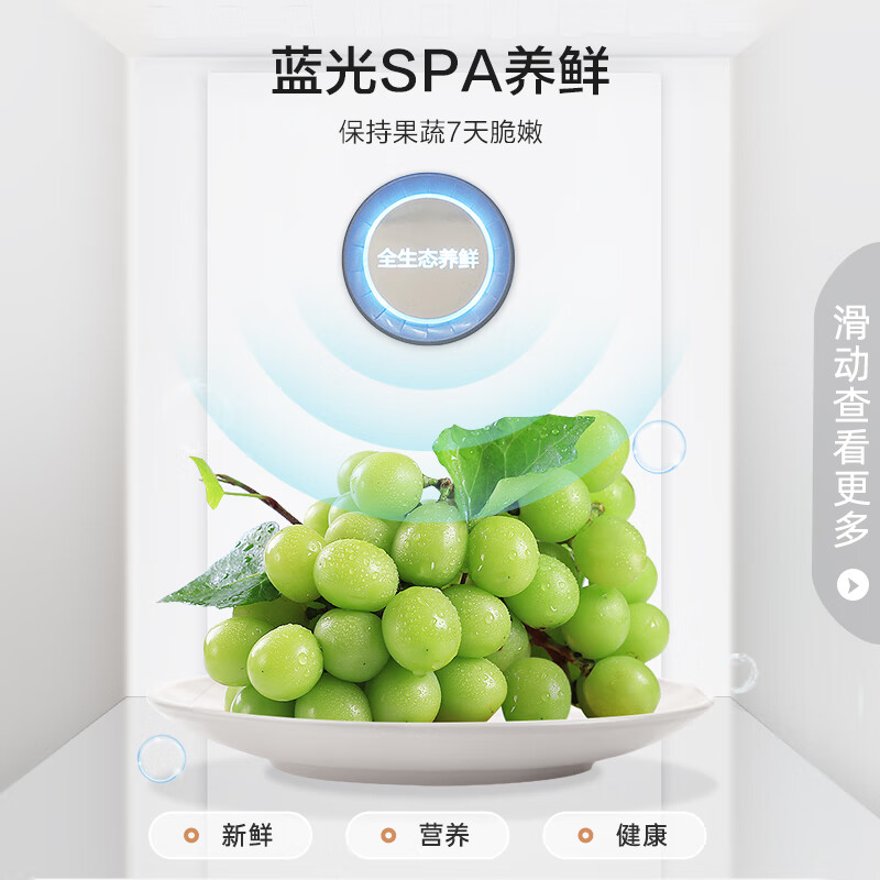 容声（Ronshen）蓝光养鲜509升变频一级能效法式多门四开门冰箱家用无霜除菌BCD-509WD18MP双循环大容量白色
