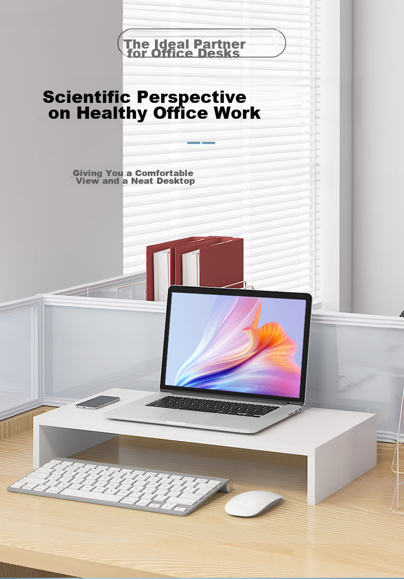 Jingjiayi Computer Stand, Laptop Monitor Riser Stand, Height-Increasing Base, Desktop Organizer, Office Storage Rack 1