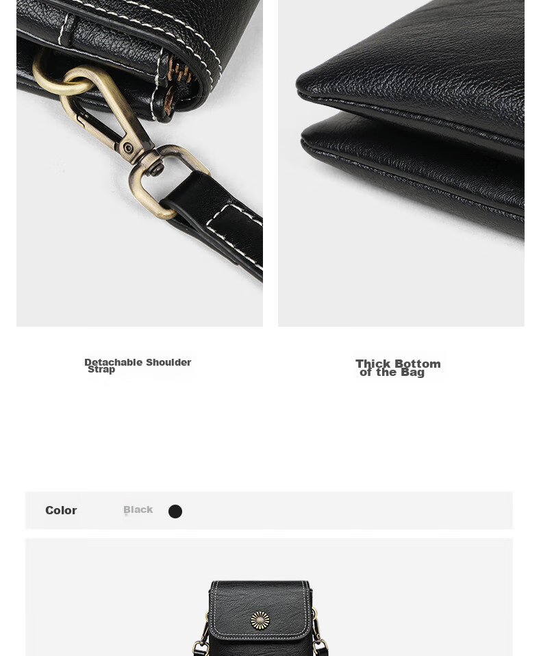 C.BANNER Leather Handbag, Women's Bag, Phone Bag, Shoulder Crossbody Bag, Light Luxury Fashion Birthday Mother's Day Gift, Practical Present for Mom 7