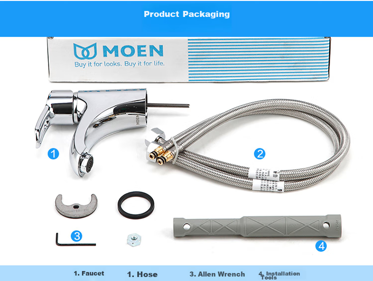 MOEN Basin Faucet Hot and Cold Water Splash-Proof Bathroom Washbasin Single Handle 10123 9