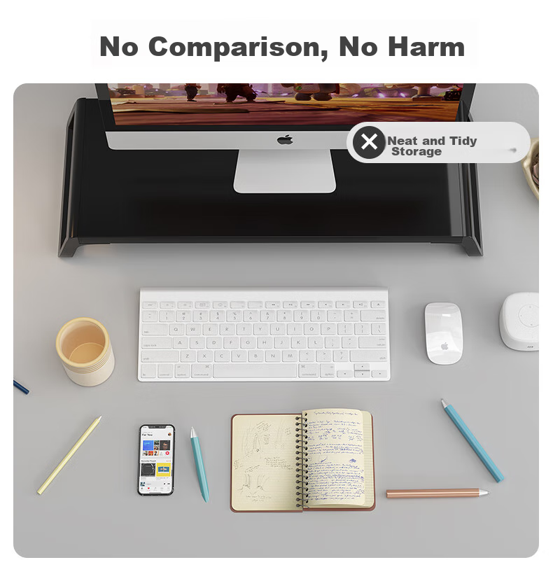 Shanshanmuyi Computer Monitor Riser Stand, Display Support Bracket, Height-Increasing Base, Desktop Organizer Shelf, Office Desk Storage Rack 8