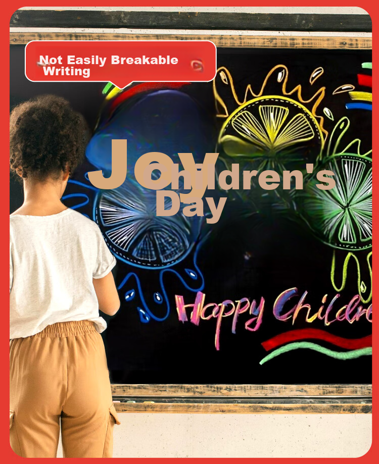 JONEVEE Colored Chalk for Bulletin Board, 24 Colors, 48 Pieces/box, Vibrant Colors, Non-Dusting And Non-Toxic, for Children's Drawing, Teaching, And Teachers' Use, Not Water-Soluble ZWCK-6482 11