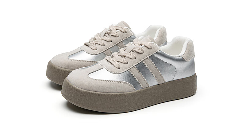 Dusto Women's Shoes, 2026 Spring New Style, Retro White Sneakers, Flat Casual Shoes, Women's Sports Skateboard Shoes 11