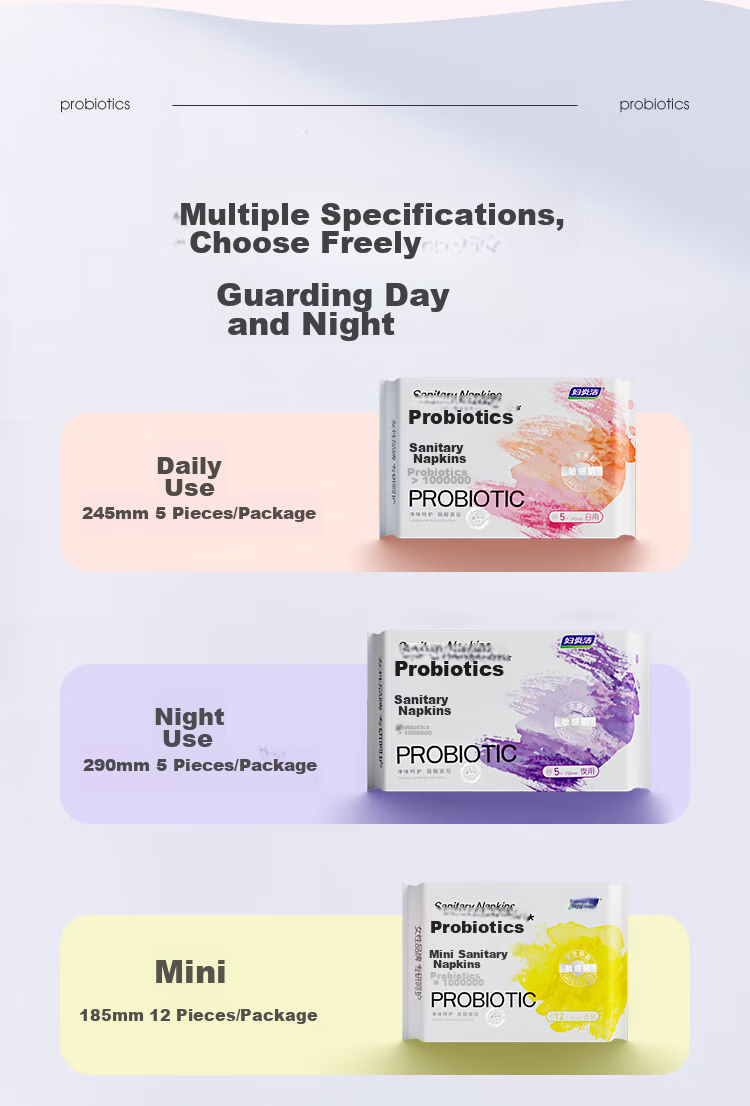 Fuyanjie Probiotic Daily Sanitary Napkins, 245mm, 6 Packs, Nighttime Sanitary Napkins, 2 Packs, Panty Liners, 20 Pieces, Includes 10 Packs of Nursing Solutio 15