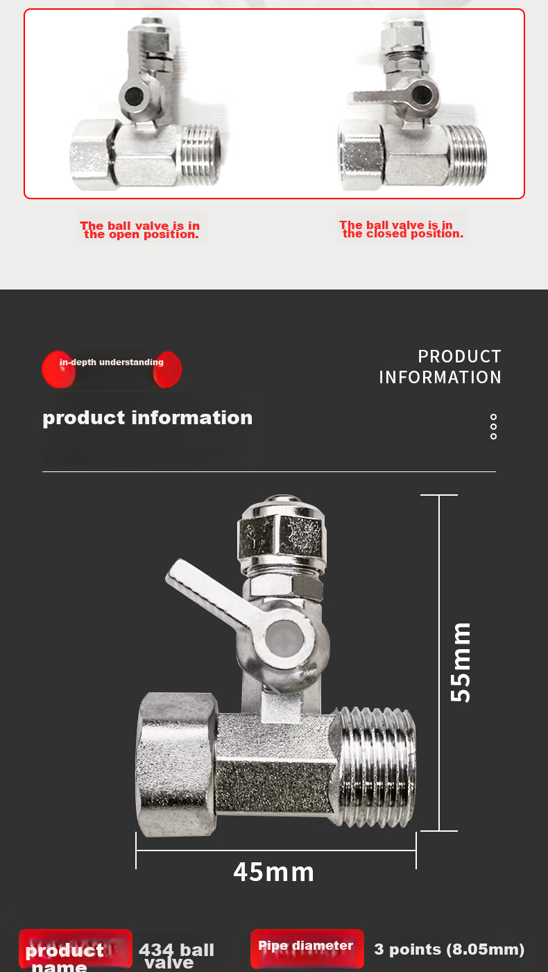 Jingwanhui Universal Water Purifier Accessories, Integrated Inlet Tee Fitting, 4 Points to 3 Points PE Pipe, One-Piece Tee for Water Purification Equipment Faucet, W872 9