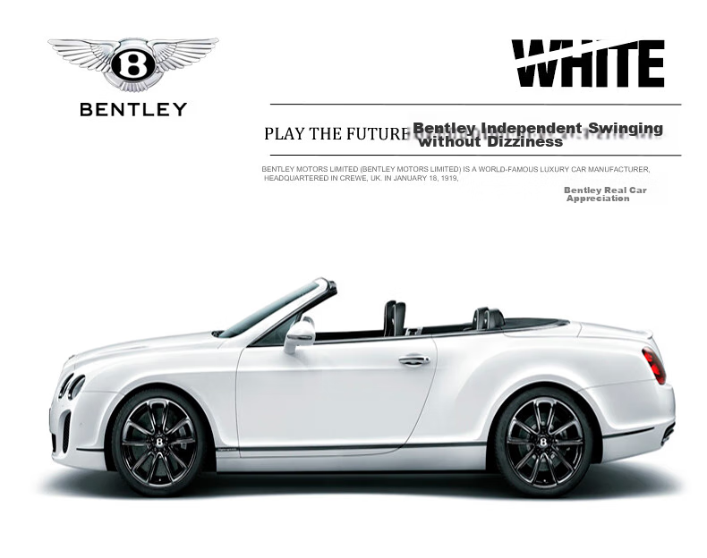 BeRica Children's Electric Car, Four-Wheel Vehicle, Two-Seater Bentley, Remote Control Toy Car for Kids, Rideable Toy Car, Baby Gift 4
