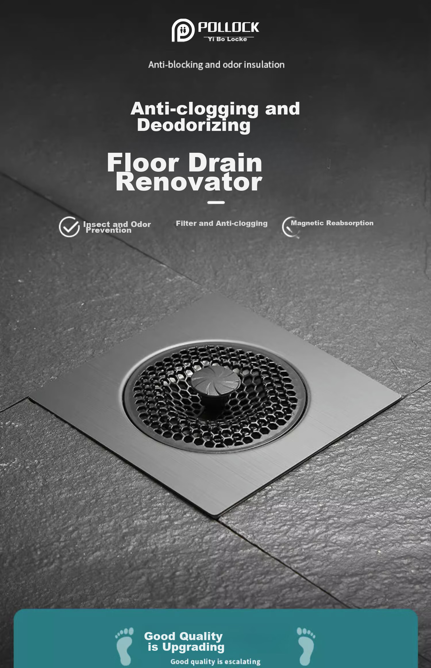 Pollock Drain Anti-Odor Core, Bathroom Drain Pipe, Sewer Anti-Odor Device, Insect And Odor Prevention Drain Core, DLXS 1