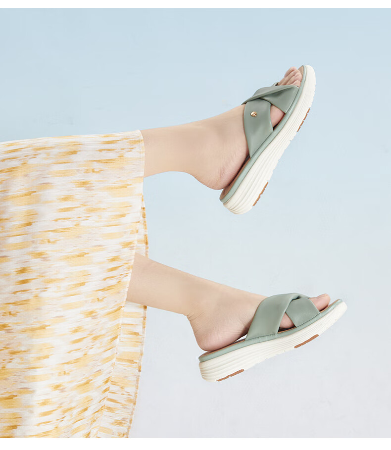 PT'SON Sheepskin Soft Sole Slippers for Women, Beach Sandals, Summer Thick-Soled Sandals, Versatile Outdoor Wear, Beige, Size 37 13