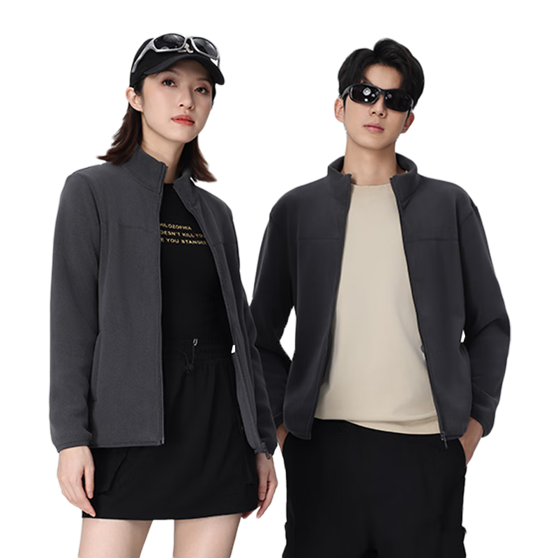 LangSha Fleece Jacket, Unisex Style for Autumn And Winter, Inner Liner for Outdoor Activities, Thickened Warm Outer Coat, Windproof