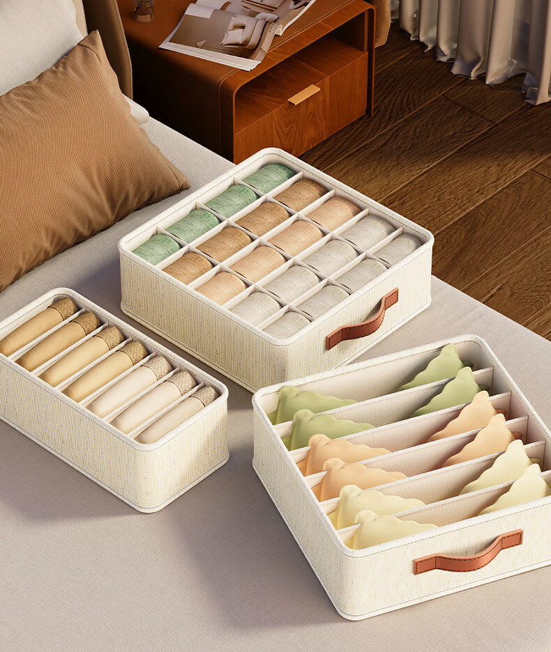 Shuranjia Tian Shan Jia Underwear Storage Box Bedroom Panty Organizer Multi-functional Dormitory Wardrobe Underwear Container 20 Compartments 2