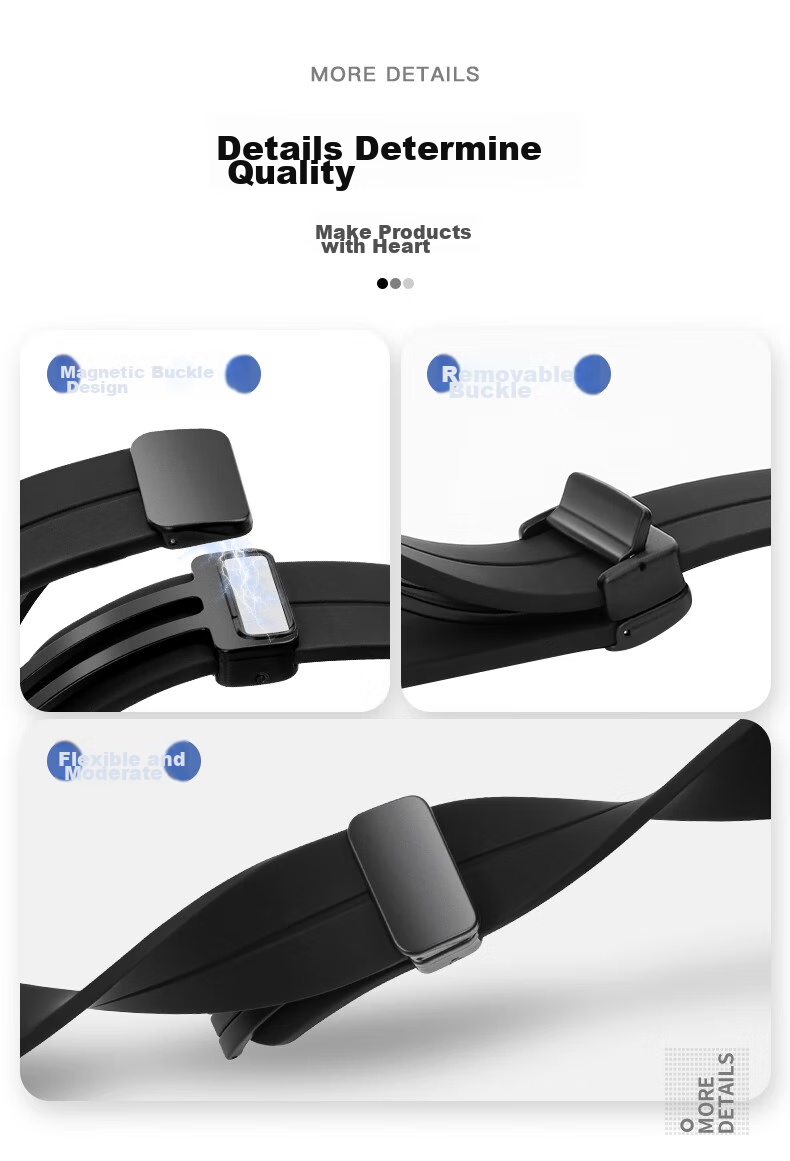 Weiqiantu [Magnetic Silicone] Compatible with Huawei GT7/GT6/GT5/Pro Watch Band, Watch6/6pro/Watch5/Buds2/GT4/3 Silicone Strap, Extraordinary Master 2 Men's Style 6