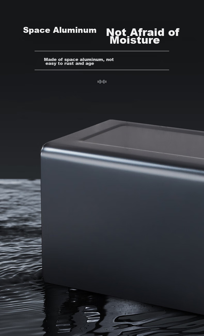 Interhasa! Space Aluminum Toilet Paper Holder, Wall-Mounted Bathroom Tissue Box, No Drilling Required P1190009 7