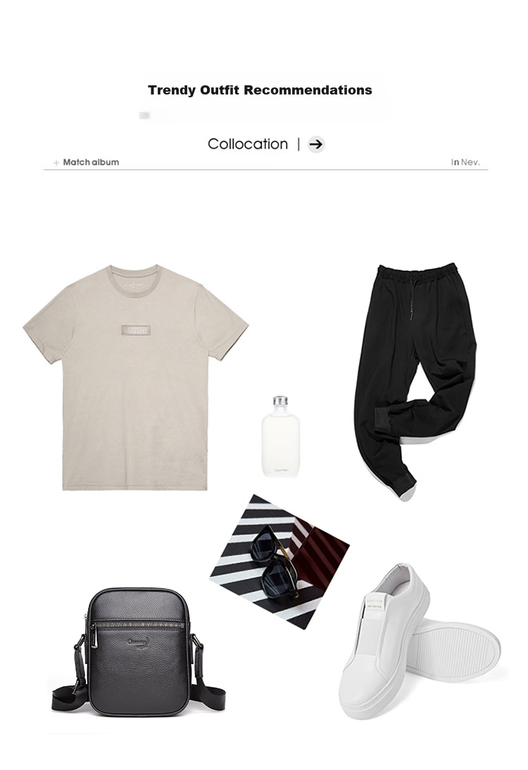 CROCODILE Trendy Fashion Shoulder Bag for Men, Top-Grain Leather Casual Simple Crossbody Bag 12932 Gift for Boyfriend 10