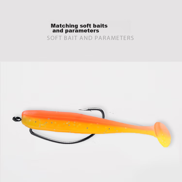 BKK Lure Fish Hook, Curved Handle Hook, Texas Rig Hook, Soft Bait Hook, Wide Abdomen 9003CD, Large Package 5