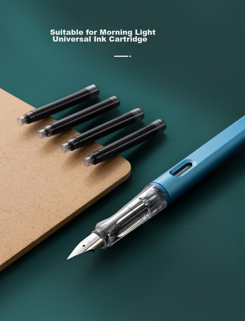 M&G Stationery, Elementary School Fountain Pen, Fine Nib for Male And Female Beginners, Back-To Handwriting Practice, Third Grade Posture Correction F Nib Signature Pen, Single Pen in Pearl Gray without Ink Cartridge AFPY522517 9