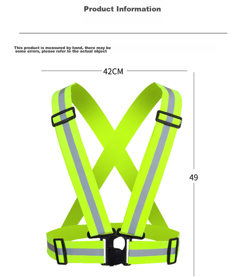 GUANNUODA Reflective Adjustable Elastic Vest, Municipal Construction Safety Warning Vest, Reflective Vest, Customizable 8
