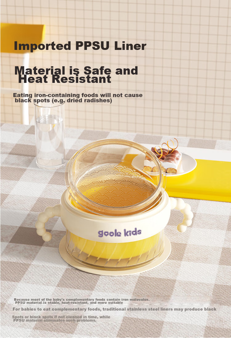 Goole Kids Infant And Toddler Spoon Training Spoon Baby Self-Feeding Complementary Food Spoon Children's Tableware Learning to Eat PPSU Short-Handled Fork 3