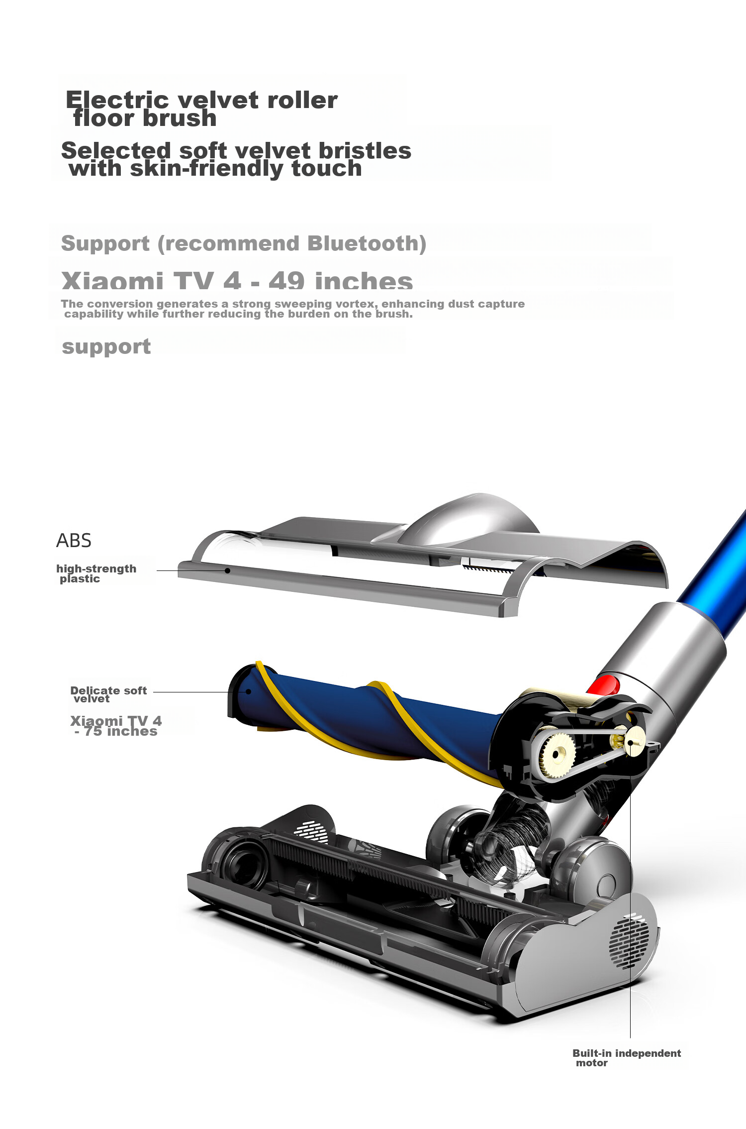 Xiaogou Cordless Vacuum Cleaner T11Pure, Powerful Suction for Home Use, Handheld Design for Pets And Families, Lightweight Body, Noise Reduction Technology 18