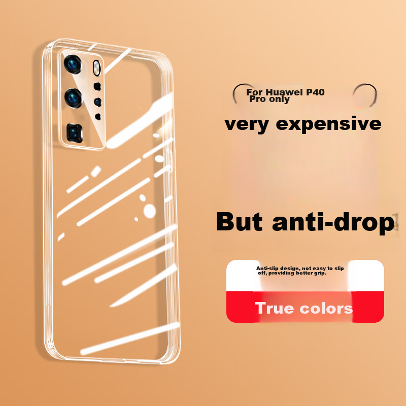 Защитный чехол NEYAA для Huawei P40 Pro, прозрачный, противоударный, ультратонкий, с воздушными подушками, модный, простой, мягкий, с гальваническим покрытием